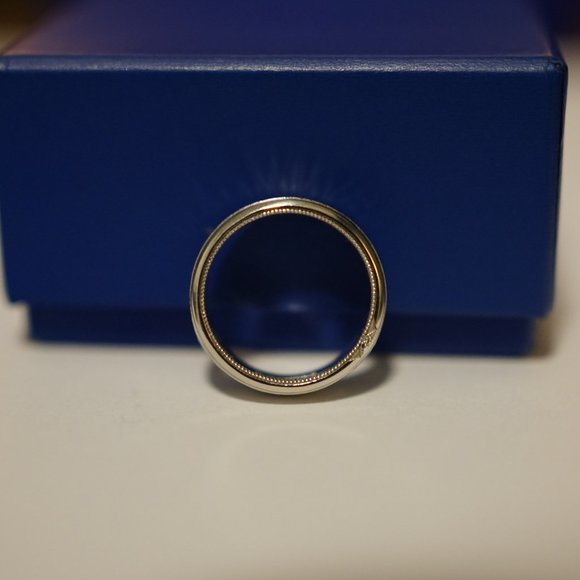 Tacori Men's Wedding Band Platinum Sculpted Crescent Hammer 71-7h Size 7.5 - Picture 6 of 9